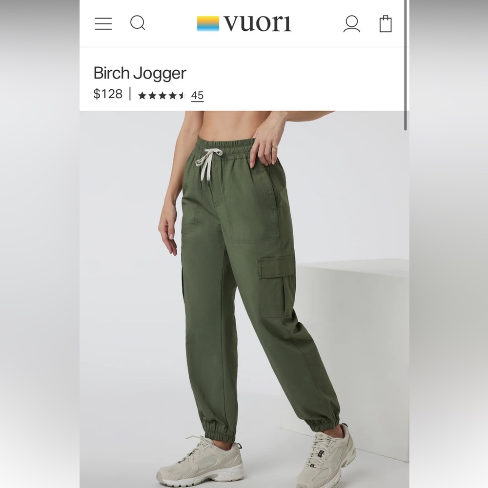 Vuori Birch Jogger in Forest Green